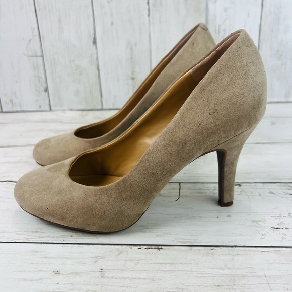 Kelly & katie Isabel Faux Suede Round Toe Size 6.5 M Women's Heel Shoes Tapue - Picture 6 of 12